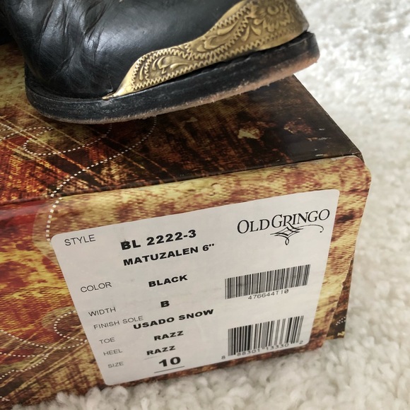 Old Gringo Matuzalen Black Size 10 - Picture 3 of 7
